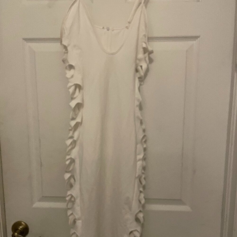 White Cut-Out Bodycon Club Dress | Size XS/Small/Medium